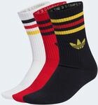 Sportsocken ADIDAS ORIGINALS "3-STREIFEN CREW 3ER-PACK", Damen, Gr. S (37/39), bunt