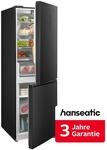 HANSEATIC K&uuml;hl-/Gefrierkombination, Energieeffizienz: A, schwarzes edelstahl,
