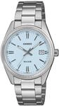 Quarzuhr, blau (edelstahlfarben, hellblau), CASIO TIMELESS COLLECTION, Armbanduhren,