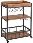 Servierwagen WENKO "Modell Rustico", braun (braun, schwarz), B:80cm H:89,5cm...