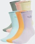 Sportsocken ADIDAS ORIGINALS "TREFOIL CUSHION CREW, 6 PAAR", Damen, Gr. L (43/45),