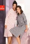 Nachthemd, Damen, Gr. 44/46, N-Gr, taupe, rosa, Single Jersey, Obermaterial:...
