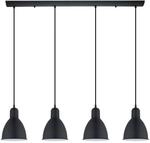 EGLO Pendelleuchte "PRIDDY H&auml;ngeleuchte, Pendellampe, Stahl, schwarz, E27,