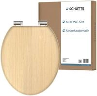 WC-Sitz SCH&Uuml;TTE "NATURAL WOOD", braun (holzoptik), B:37,5cm H:5,5cm L:43,5cm, MDF -