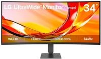 LG Curved-LED-Monitor "34U640B", Energieeffizienz: F, schwarz, B:80,91cm H:35,9cm