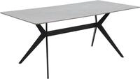 Esstisch HELA "PACCINO", marmoroptik grau, schwarz, schwarz, marmoroptik grau,