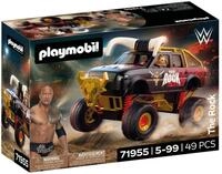Konstruktions-Spielset PLAYMOBIL "WWE The Rock Monster Truck (71955), WWE", schwarz