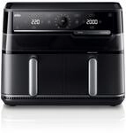 BRAUN Hei&szlig;luftfritteuse "TwinCook TD5053IBK", schwarz, B:43,8cm H:33,8cm T:40cm,