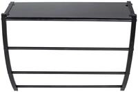 Wandregal WENKO "Tarderia", schwarz, B:56cm H:48cm T:23cm, Glas, Metall, Regale,