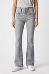 5-Pocket-Jeans PEPE JEANS "FLARE JEANS MW VENUS", Damen, Gr. 27, L&auml;nge 32, grau