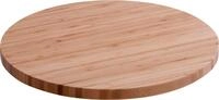Servierteller ZELLER PRESENT "Drehkabinett", beige (natur), H:3,7cm &Oslash;:35cm, Bambus,