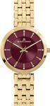 Quarzuhr JACQUES LEMANS "Milano", gold (goldfarben, rot, rot), Armbanduhren, Damen,