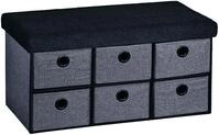 Sitztruhe KESPER "KESPER Sitzbank mit Aufbewahrungsboxen", grau (grau, grau), B:76cm