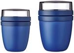 Lunchbox MEPAL "Lunchpot mini + regular Ellipse 2er Set", blau (vivid blau), B:2cm
