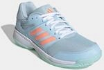 Hallenschuh ADIDAS PERFORMANCE "SPEEDCOURT IN", Damen, Gr. 42,5, blau (ice blau,