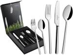Besteck-Set "Tafelbesteck inkl. Besteckbox Ventura 30er Set silber", silber, 30 tlg.,