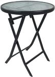 Gartentisch VCM "Bistrotisch Garten Balkontisch 55 cm &Oslash; Sonlas", schwarz