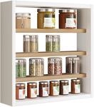 H&auml;ngeschrank VCM "Holz Wandregal Gew&uuml;rzregal Regal K&uuml;che Esaldi S", braun (wei&szlig;,