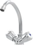 Waschtischarmatur STIEBEL ELTRON "MAZ", silber (verchromt), B:17cm H:9cm T:21,5cm,