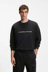 Sweatshirt HUGO "Datrisweat", Herren, Gr. M, schwarz (schwarz001), Sweatware,