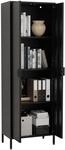 Aktenschrank VCM "Stahl Schrank B&uuml;roschrank Dielenschrank Flokas XL", schwarz,