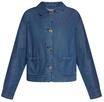Jeansblazer CARTOON "Jeansjacke mit aufgesetzten Taschen", Damen, Gr. 34, blau,