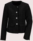 Jerseyblazer MADELEINE "Blazer Eleganter Tweed-Kurzblazer mit Metallkn&ouml;pfen",...
