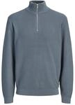 Troyer JACK & JONES "JPRBLACONNOR KNIT HALF ZIP", Herren, Gr. L, blau...