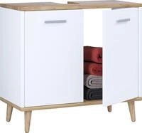 Waschbeckenschrank VCM "Holz Badm&ouml;bel Badunterschrank Waschbecken Landos", braun