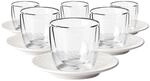 Thermoglas VILLEROY & BOCH "Espressogl&auml;ser mit Untertassen Manufacture Rock 60 ml