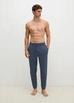 Loungehose MARC O'POLO, Herren, Gr. S, N-Gr, blau (dunkelblau melange), Jersey,