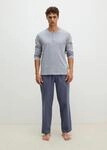 Pyjama MARC O'POLO "Mix & Match Cotton", Herren, Gr. S, graublau, blau...