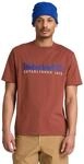 T-Shirt TIMBERLAND "ESTABLISHED 1973 - SS Embroidered Tee", Herren, Gr. L, braun