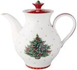 Teekanne VILLEROY & BOCH "Kaffeekanne Toy's Delight 1,6 l bunt", wei&szlig; (bunt),