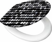 WC-Sitz KLEINE WOLKE "&raquo; Perla&laquo;", schwarz, B:37cm H:5cm L:45cm, Duroplast, WC-Sitze,
