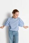 Blusentop RICHROYAL, Damen, Gr. 42, skyway blau, Web, Obermaterial: 100% Baumwolle,