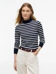 Strickpullover TOMMY HILFIGER "COTTON JERSEY SLIM MK-NK SWT", Damen, Gr. XS...