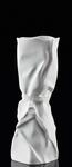 Tischvase KAISER PORZELLAN "Papyrus", wei&szlig;, B:10cm H:25cm T:9,5cm, Biskuitporzellan,