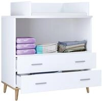 Wickelkommode VCM "Wickelkommode Wickeltisch Wickelregal Lindas", braun (wei&szlig;,