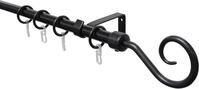 Gardinenstange GARDINIA "Set Metall" Gr. 1, schwarz, L:240cm, Aluminium,