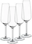 Champagnerglas "Sekt- / Champagnergl&auml;ser Essential 120 ml 4er Set transparent", bunt