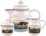Teekanne VILLEROY & BOCH "Tee-Set Design Naif 3er Set bunt", bunt, B:2cm H:2cm,