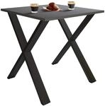 Esstisch VCM "Premium Holz Esstisch K&uuml;chentisch Xona X 80x80", schwarz (schwarz,