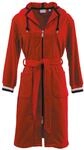 Damenbademantel CARL ROSS "437410" Gr. 32, rot (deep rot), 32/34, Velours,