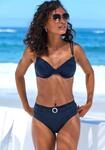 B&uuml;gel-Bikini-Top S.OLIVER "Beverly", Damen, Gr. 42, Cup E, blau (marine),