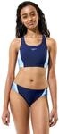 Bustier-Bikini SPEEDO "CLRBLCK SPLCE 2.0 2PC BLU/LTBLU", Damen, Gr. 36, N-Gr,...