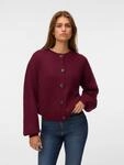 Strickjacke VERO MODA "VMLEA LS O-NECK CARDIGAN NOOS", Damen, Gr. M, lila...
