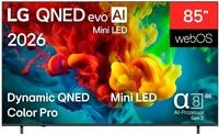 LG QNED-Fernseher "85QNED82B6A", Energieeffizienz: F, bunt (schwarz), 85 &Prime;,