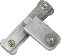 Gardinenstangenhalter GARDINIA "Kreuz Adapter" Gr. 1, grau (aluminiumfarben), B:0,6cm
