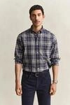 Langarmhemd GANT "REGULAR POPLIN CHECK", Herren, Gr. M, N-Gr, blau (mist...